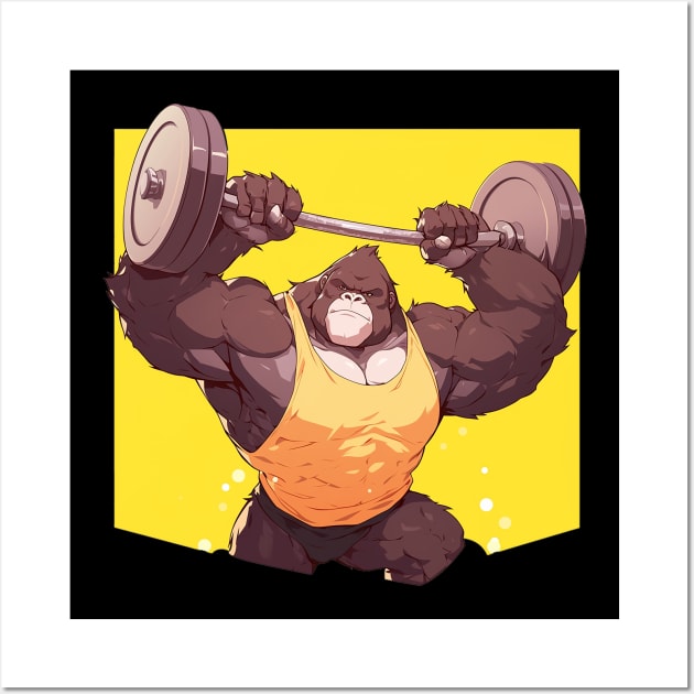 gorilla at gym Wall Art by peterdoraki